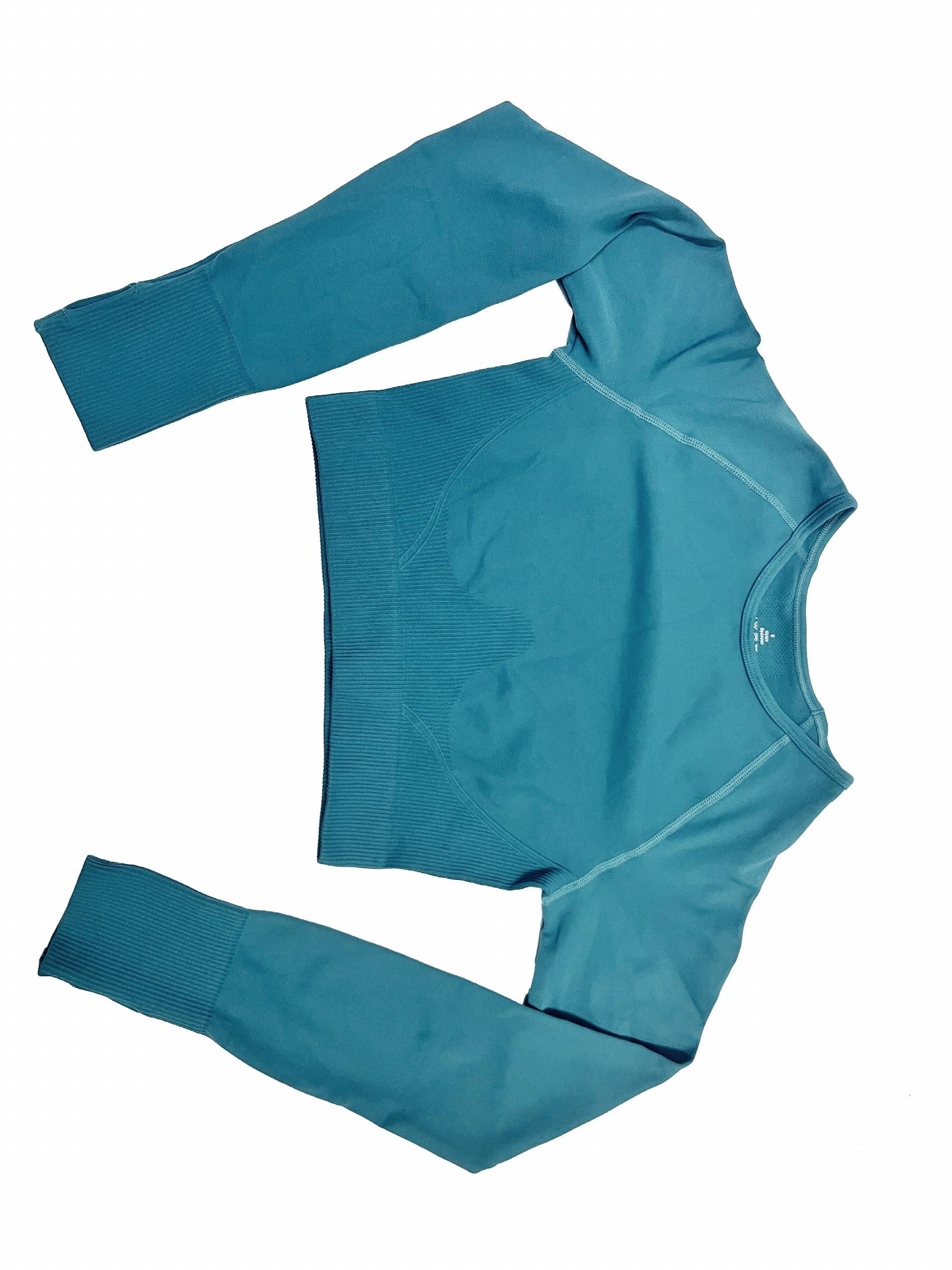 Seamless Long Sleeve Yoga Top Slim Fit T-shirt with Thumbhole