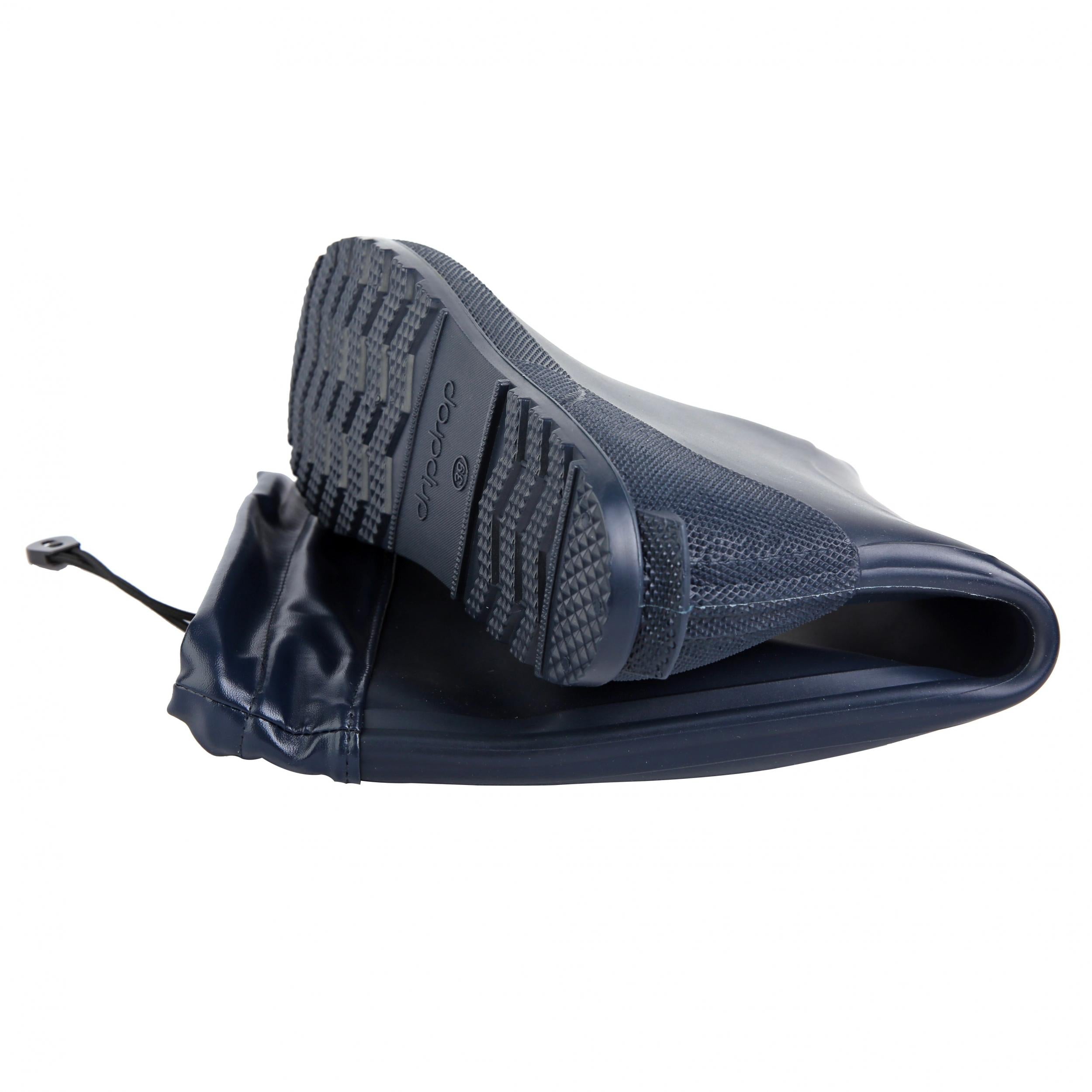 Waterproof PVC Round Toe Flat Rain Boots Lightweight Comfortable