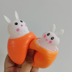 2pcs Squishy Carrot Rabbit Squeeze Balls Radish Rabbit Stress Fidget Toys