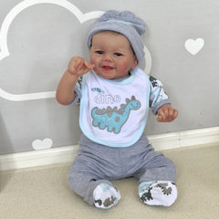 19in Reborn Baby Doll Lifelike Newborn Soft Touch 3D Skin Hand Painted