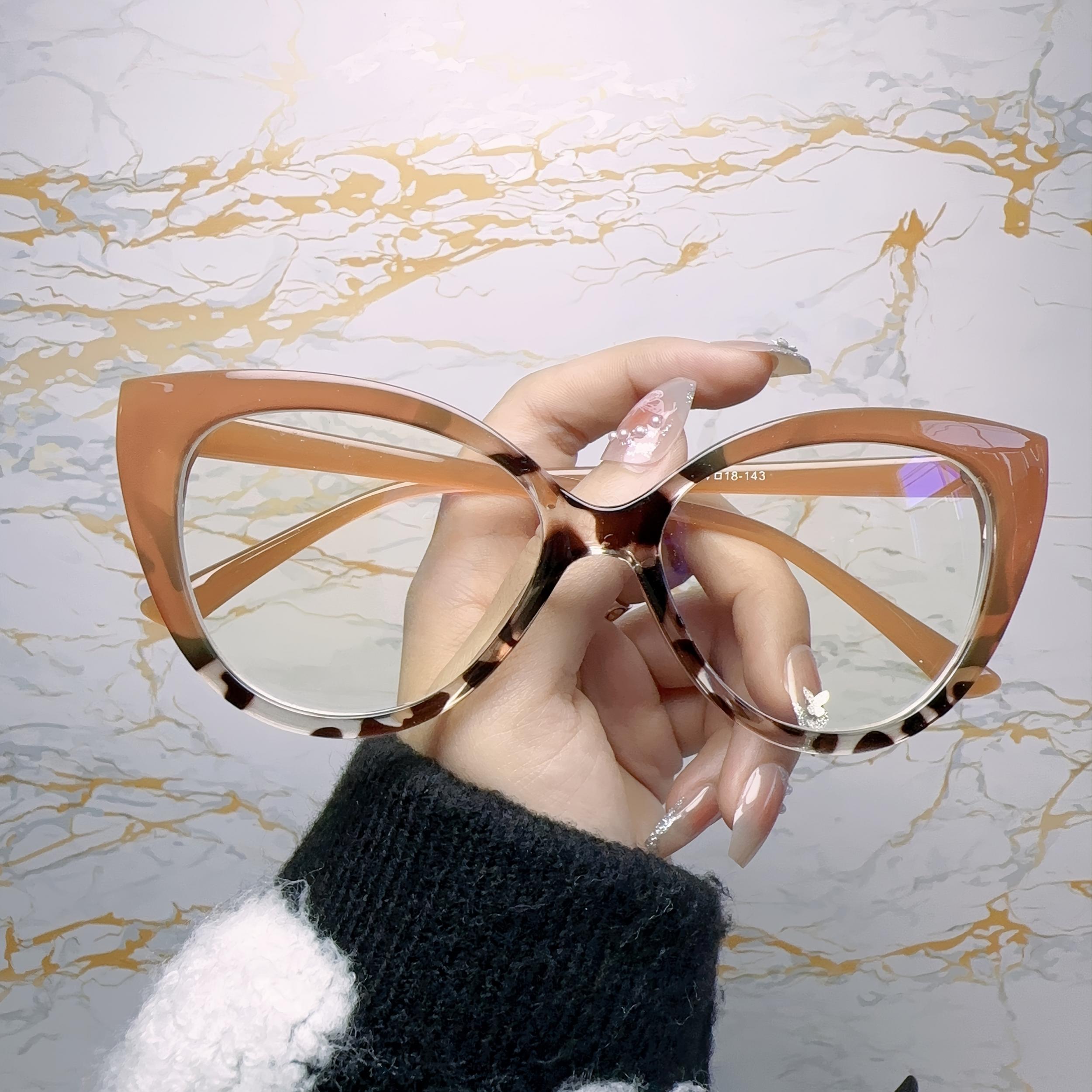 Vintage Cat Eye Clear Lens Glasses Anti Light Eyewear