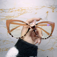 Vintage Cat Eye Clear Lens Glasses Anti Light Eyewear