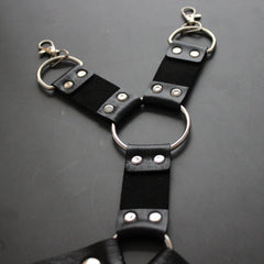 Men's Goth Leather Leg Strap for Stylish Look