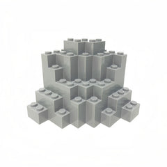 IDEAMOC 4pcs Mountains Building Blocks Set Creative & Educational DIY Toy