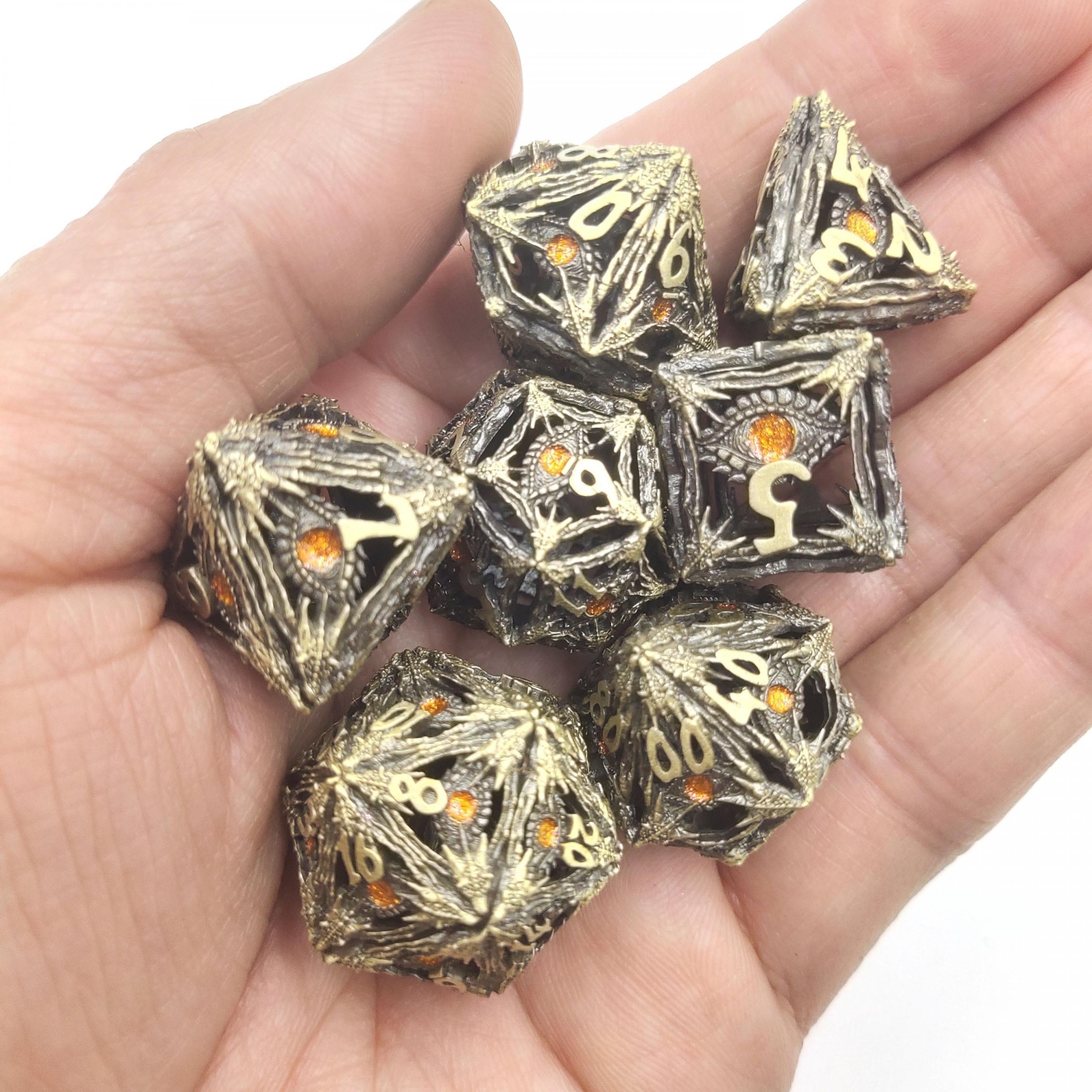 7pcs Metal Dice Set for Board Game Players