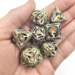 7pcs Metal Dice Set for Board Game Players
