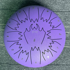 6" 13-Tone Flame Steel Tongue Drum Percussion Instrument