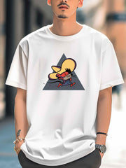 Mouse Print Men's Graphic Crew Neck T-shirt for Summer