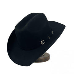 Western Cowboy Hat With Metal Buckle Mens Wool Knight Hats
