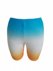 Women's Plus Cross Print Tee & Ombre Shorts Set