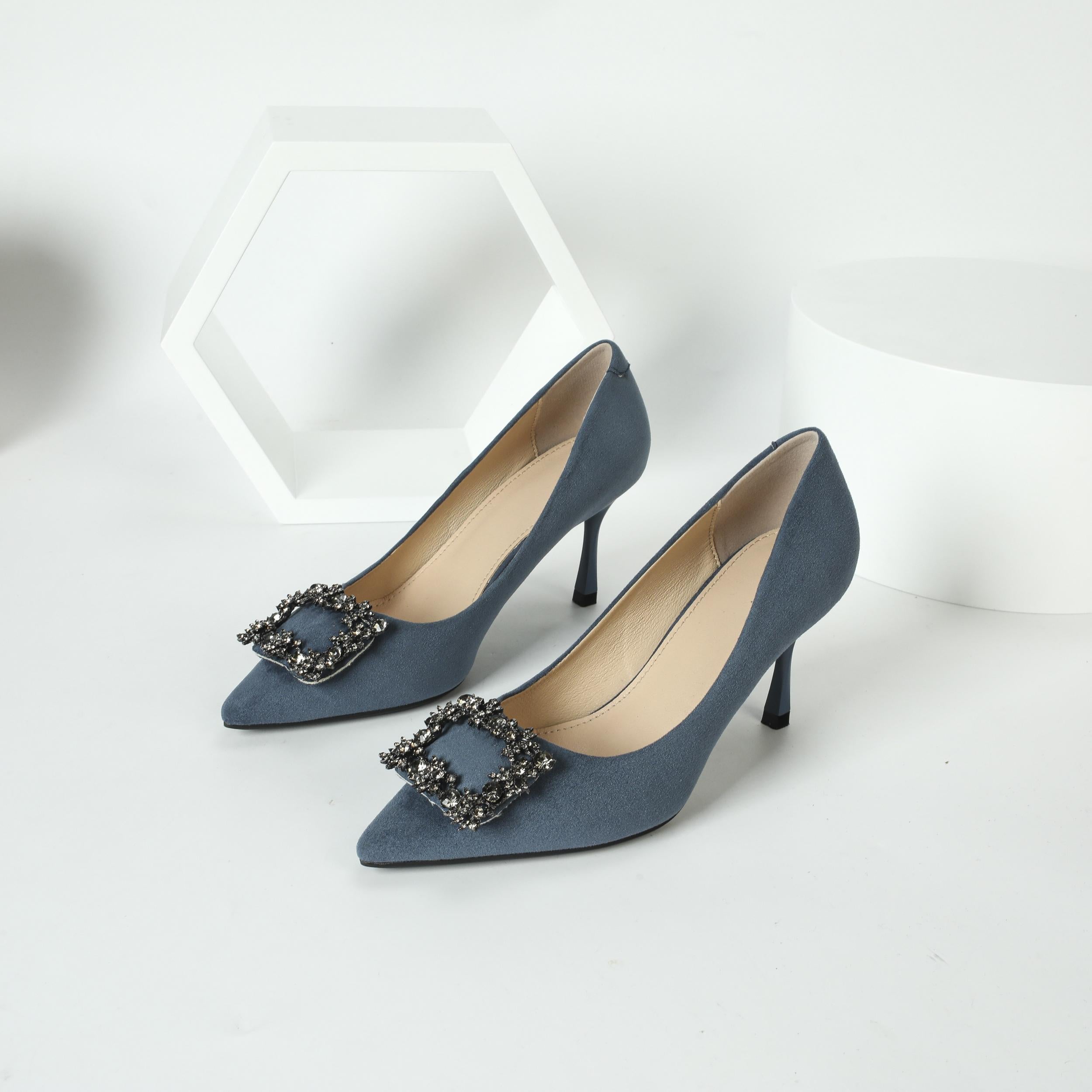 Women's Rhinestone Point Toe Stiletto Heel Party Shoes