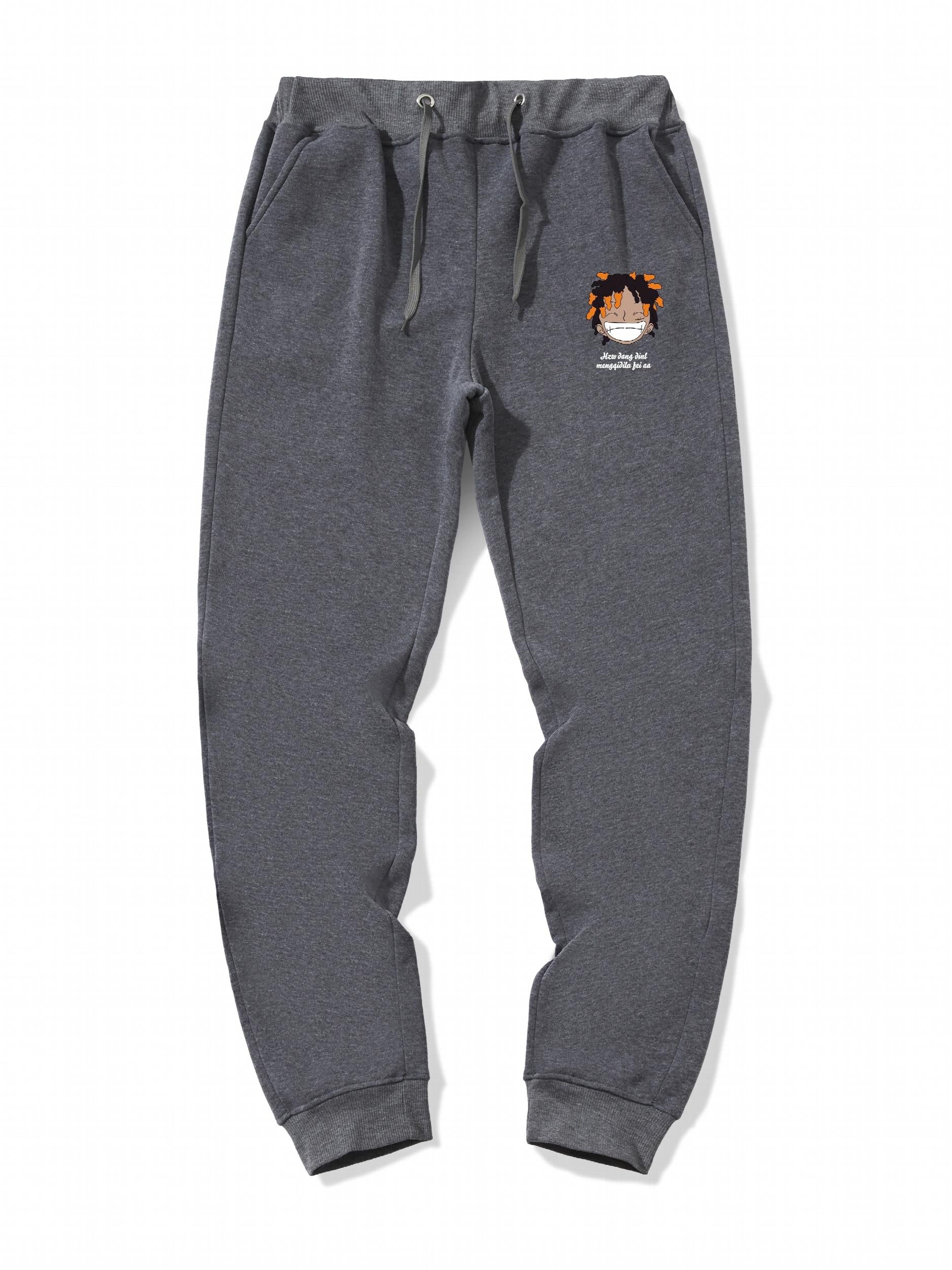 Anime Print Jogger Sweatpants Men's Casual Sport Pants