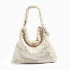 Winter Ladies Handbags Fleece Messenger Bag Women Wool Lamb Hair Tote Shoulder B