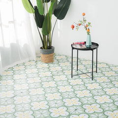 10pcs Self-adhesive PVC Floor Tile Sticker, Wear-resistant Net Red Floor Sticker