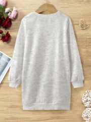Ghost Halloween Sweatshirt Dress for Girls