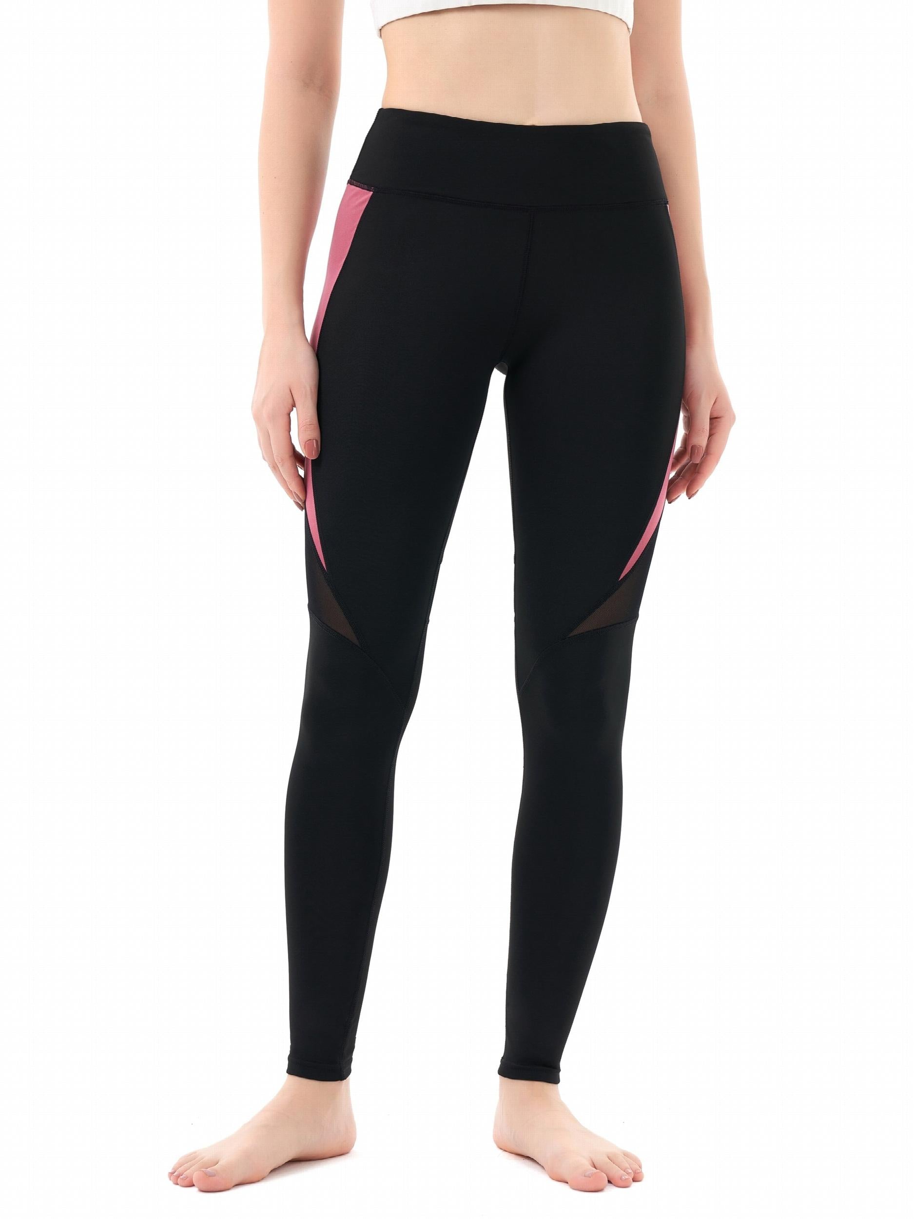 High Waist Yoga Pants Mesh Tummy Control Leggings