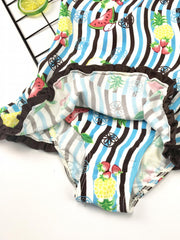 Toddler Girl's Cartoon Fruit Print Tankini Swimsuit
