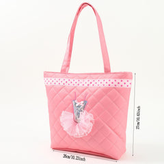 Girls Dance Bag Ballet Dress Handbag Shoulder Duffle Bag Waterproof Tote Bag