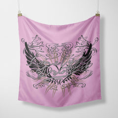 Pink Bandana Hip Hop Square Scarf Headband For Women