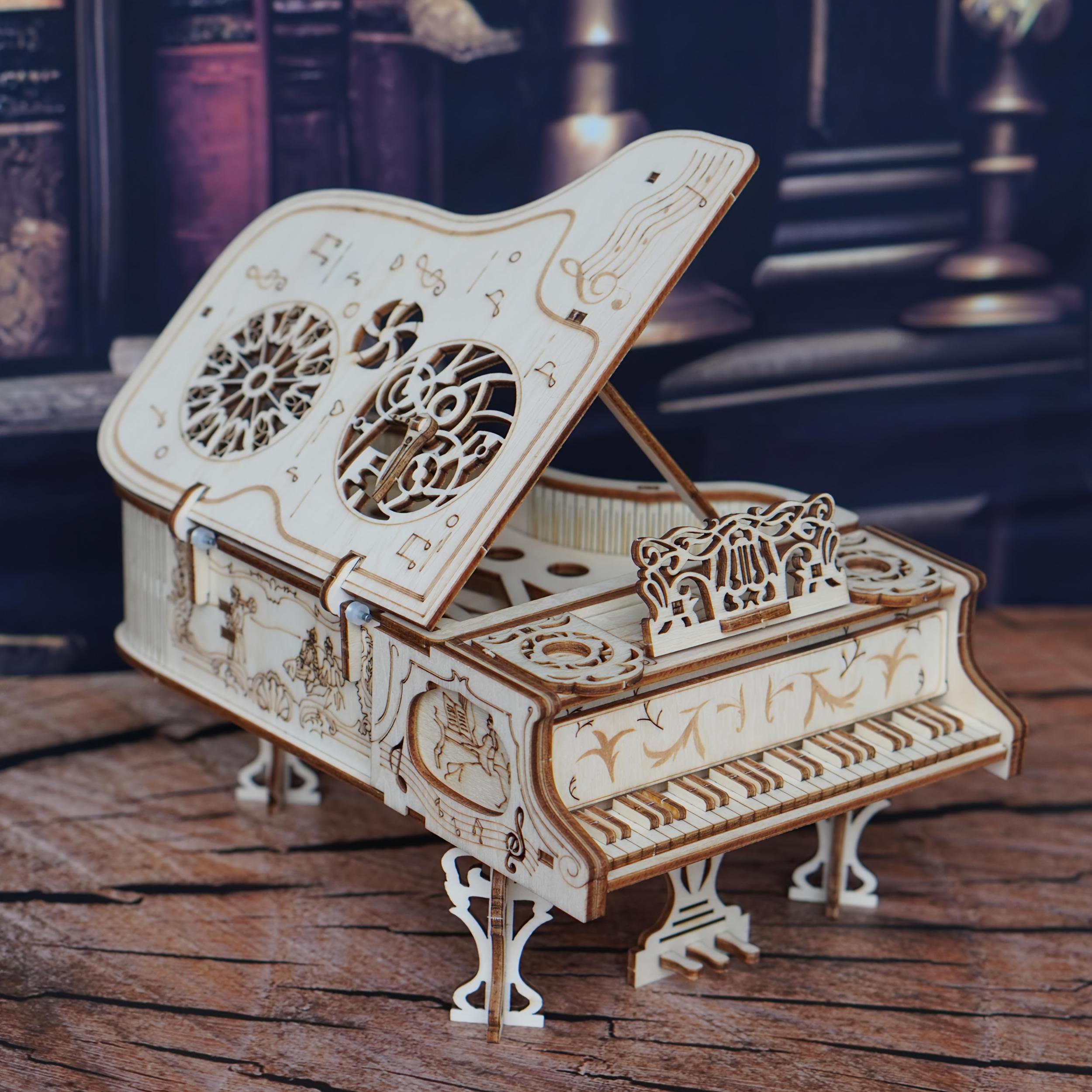 Wooden Piano 3D Puzzle DIY Model Educational Toy Gift