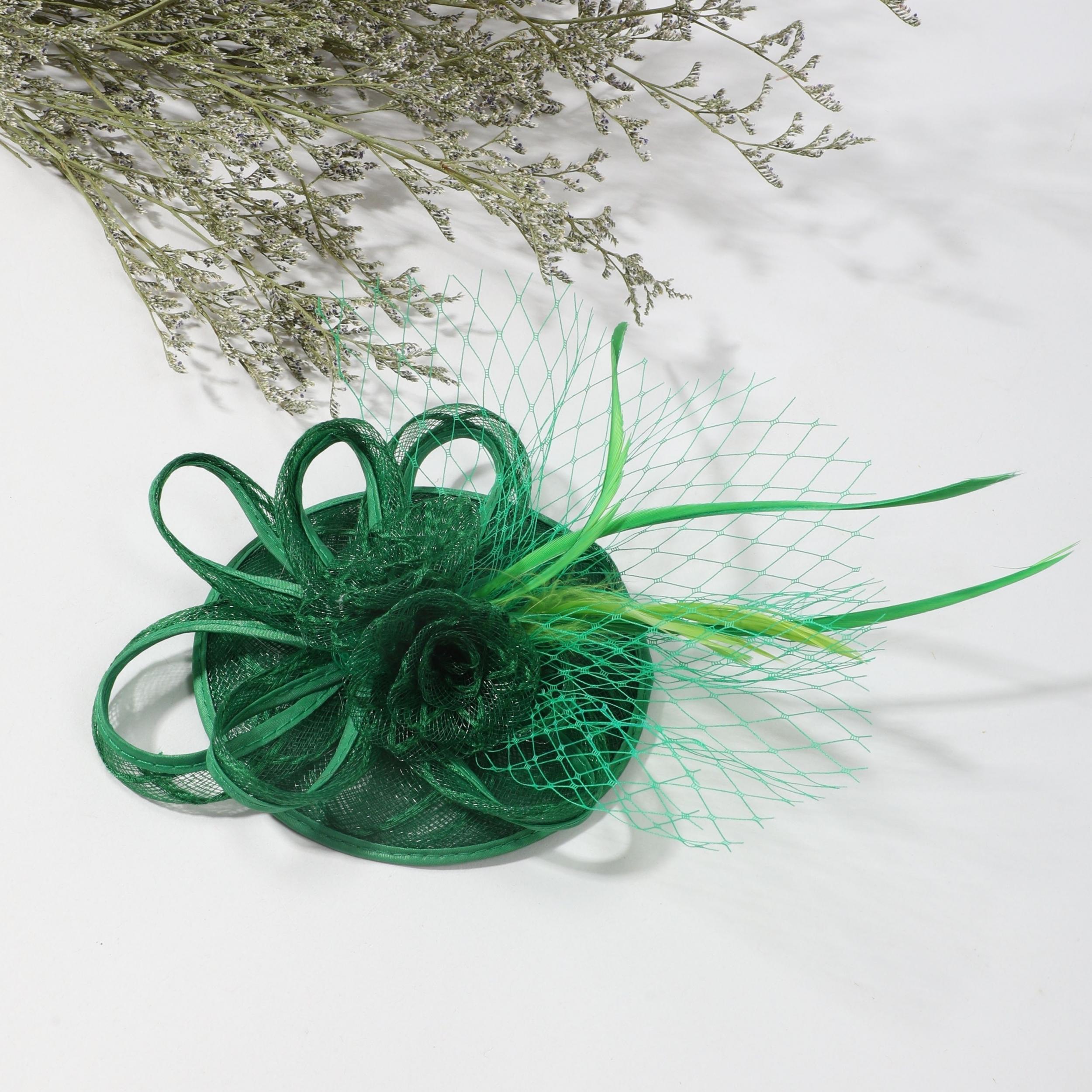 Feather Veil Vintage Fascinators Hat Kentucky Derby Hat For Women