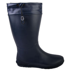 Waterproof PVC Round Toe Flat Rain Boots Lightweight Comfortable