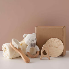 Handwoven Children's Baptism Set Organic Bamboo Bath Towel