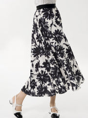 Floral Print High Waist Skirt for Women