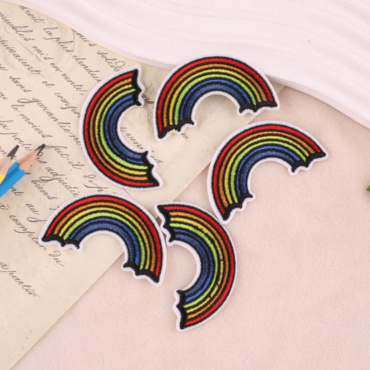 5pcs Rainbow Patch Sticker Bag Coat DIY Iron on Patch