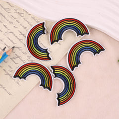5pcs Rainbow Patch Sticker Bag Coat DIY Iron on Patch