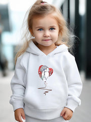 Heart & Bunny Graphic 2pcs Set Girls Activewear Set