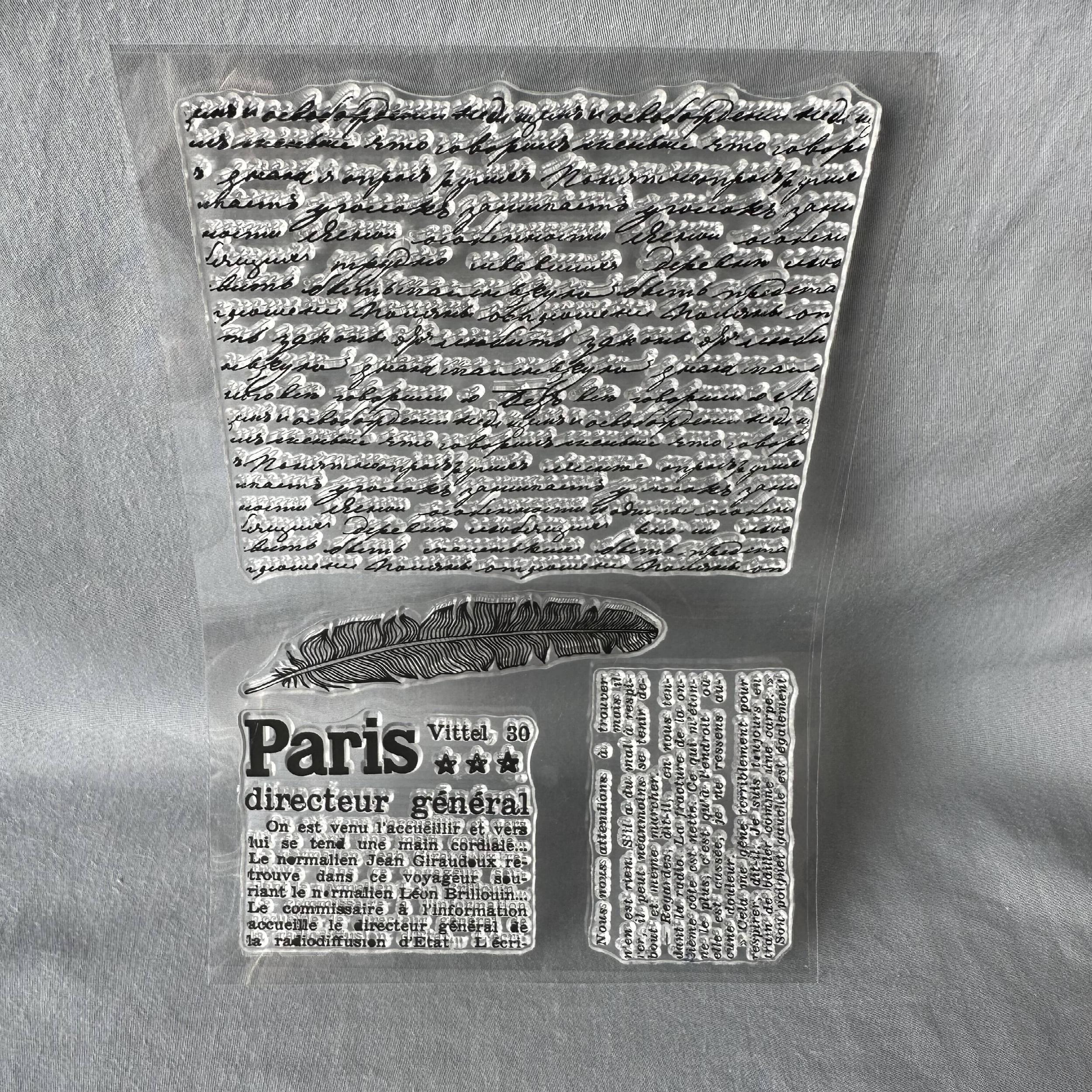 1pc Transparent TPR Silicone Seal Stamp Backgrounds