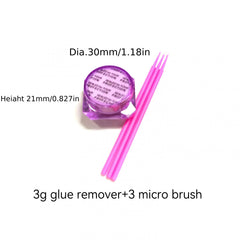 Professional Lash Gel Remover for Extensions - Dissolves Glue Fast
