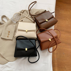 Leather Shoulder Bags Soft Flap Crossbody Handbags
