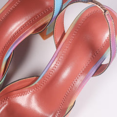 Women's Pointed Toe Slip On Heel Sandals Buckle Strap Pumps