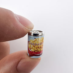 5pcs Alloy Canned Tomato Soup Dollhouse Accessories Realistic Red Food Models