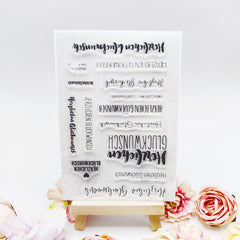 Transparent Silicone Blessing DIY Birthday Gift 16x10cm