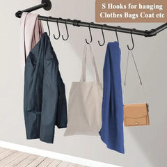 12pcs Heavy Duty S Hooks for Hanging in Kitchen, Bathroom, Bedroom