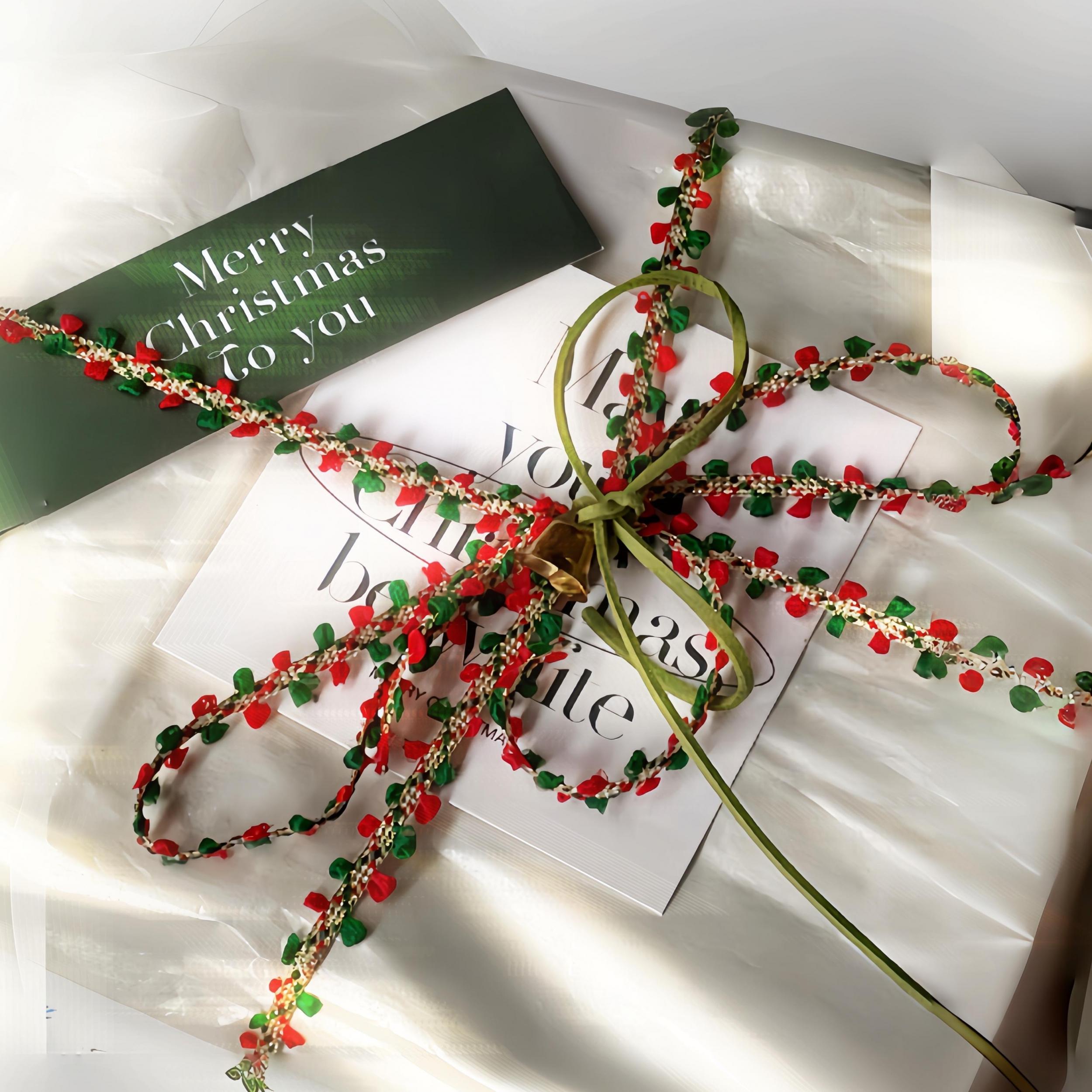 Tri Bow Knot Ribbon Rope For Christmas Gift Packing Decorations