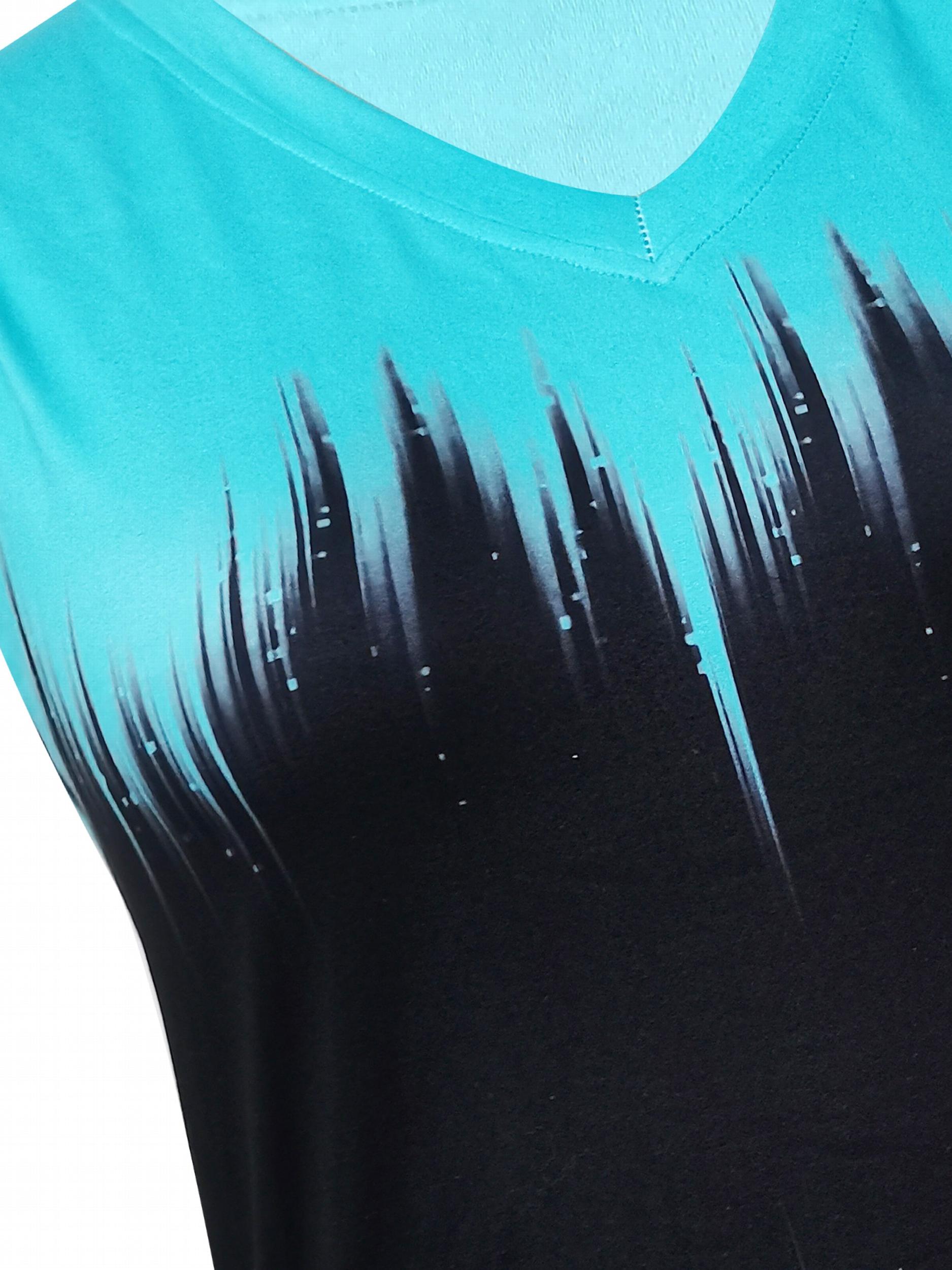 Ombre Print V Neck Tank Top