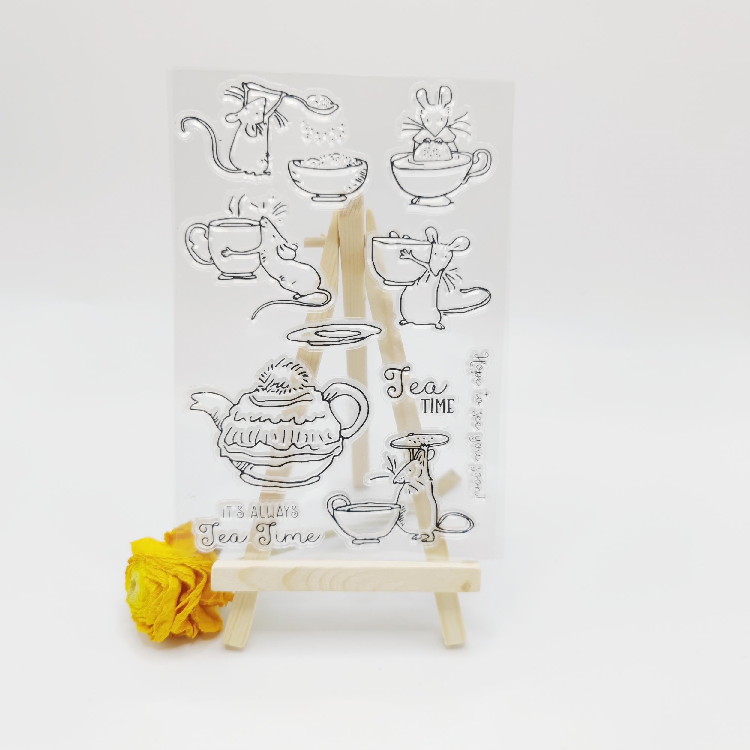 Creative Mouse Seal Stamp DIY Silicone Transparent Stamp Birthday Gift