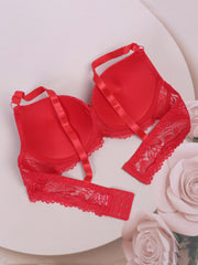 Full Coverage Lace Push Up Bra