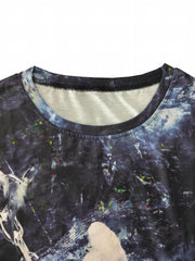 Butterfly 3D Pattern Print Men's Short Sleeve T-Shirt