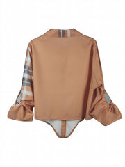 Women's Plus Colorblock Plaid 2PC Set
