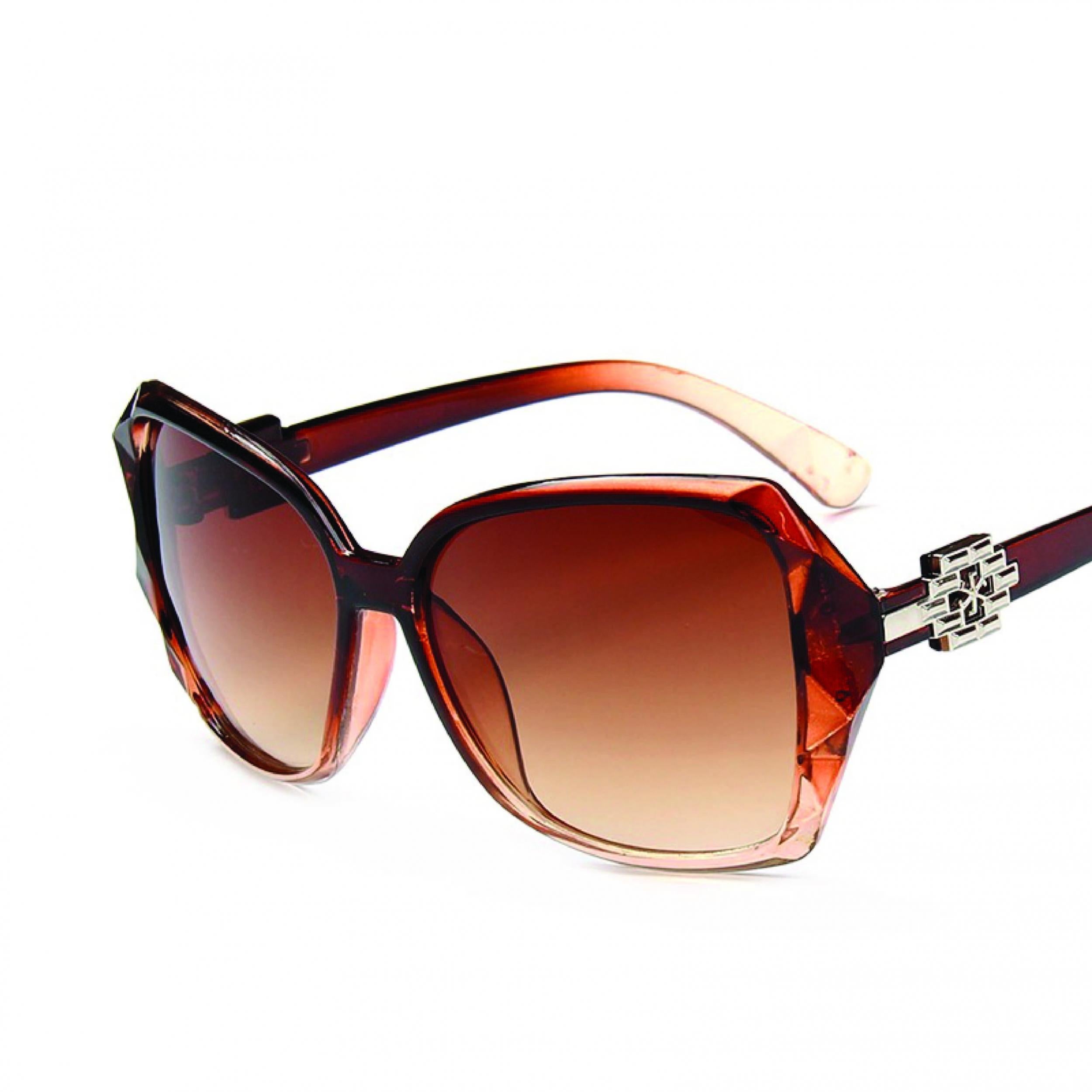 Oversized Cat Eye Sunglasses Gradient Lens Vintage Temple UV400