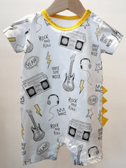 Baby Dinosaur Print Romper Short Sleeve Jumpsuit