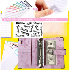 Marble A6 Budget Planner Binder with Cash Envelopes