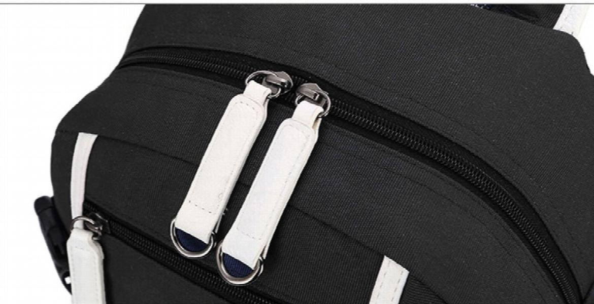 Canvas USB Charging Backpack Laptop Travel Bag Casual Large Capacity