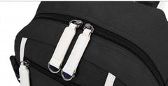 Canvas USB Charging Backpack Laptop Travel Bag Casual Large Capacity