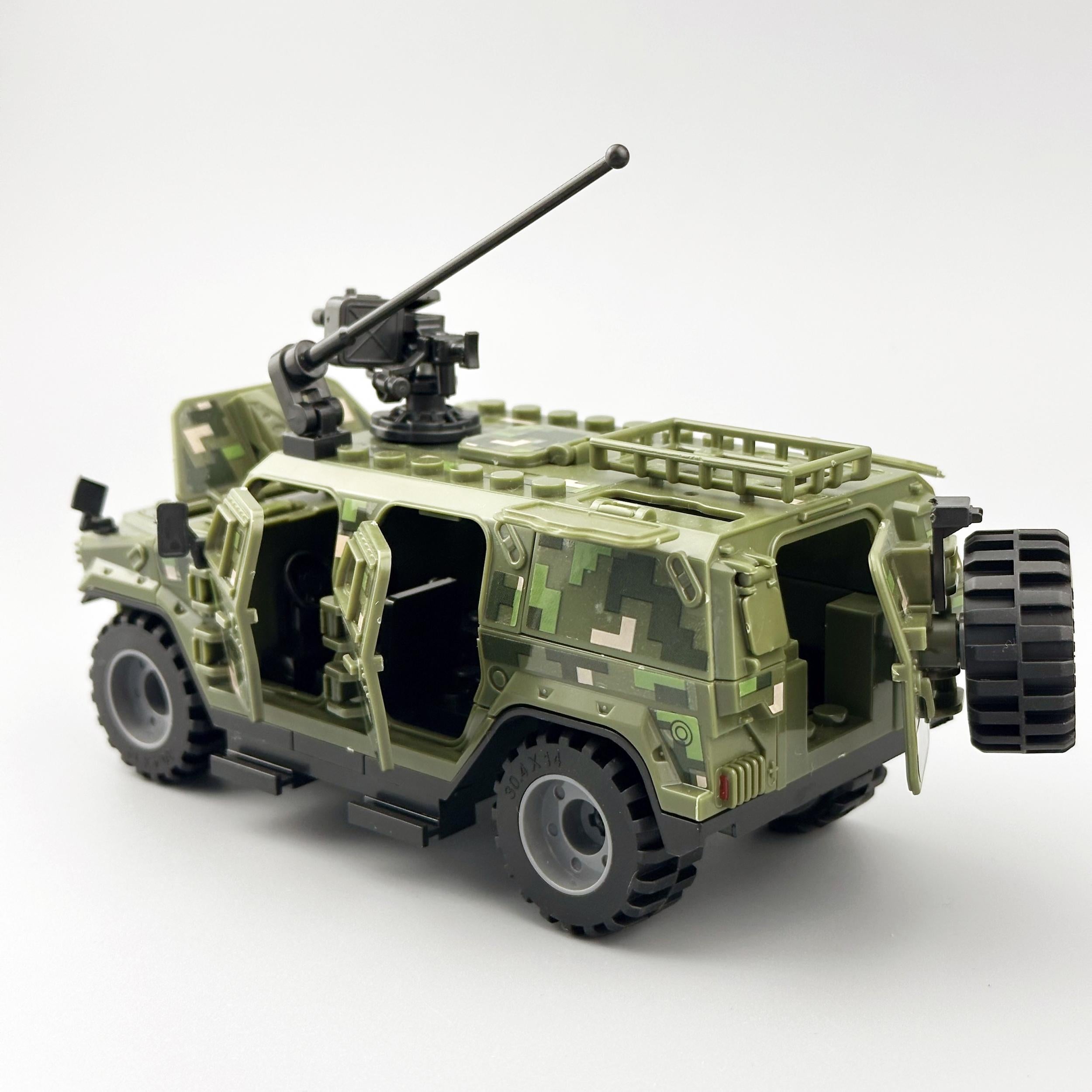 Camouflage Military Armored Vehicle Toy Model 140pcs